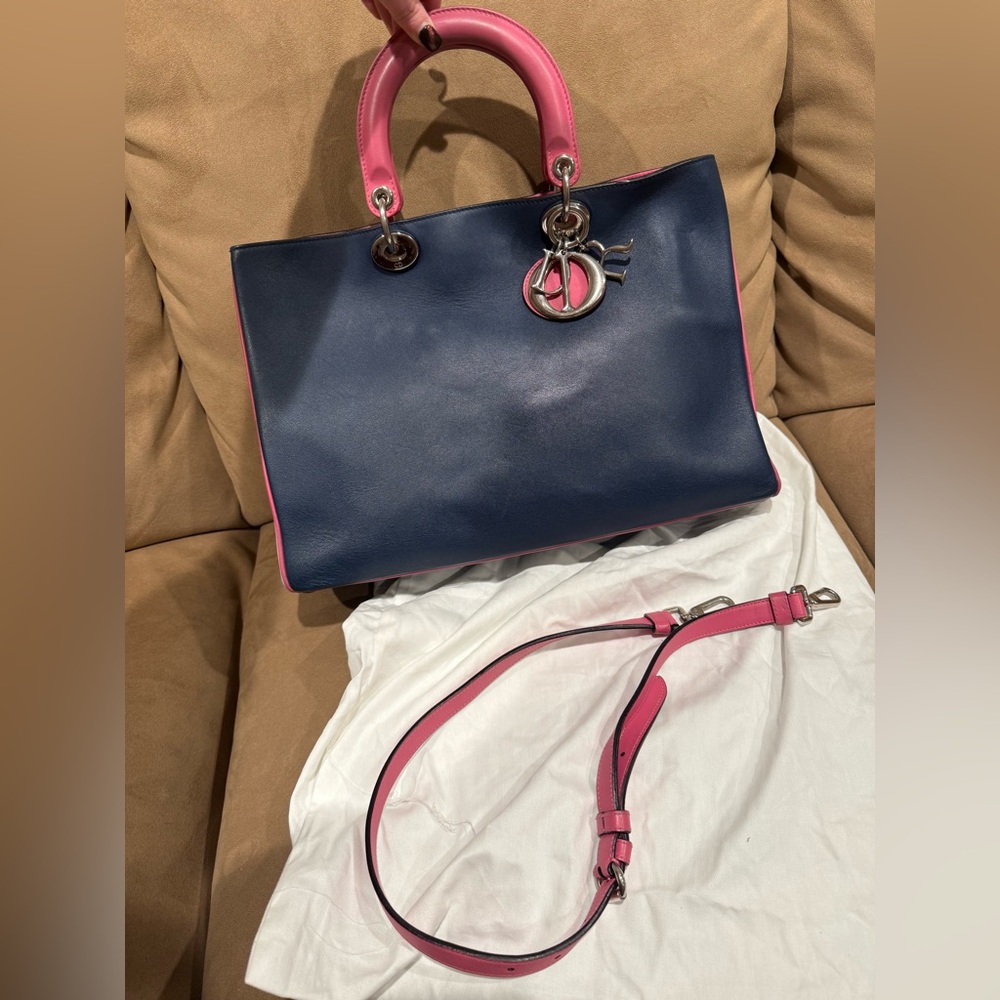 Tricolor Dior blue pink white diorissimo